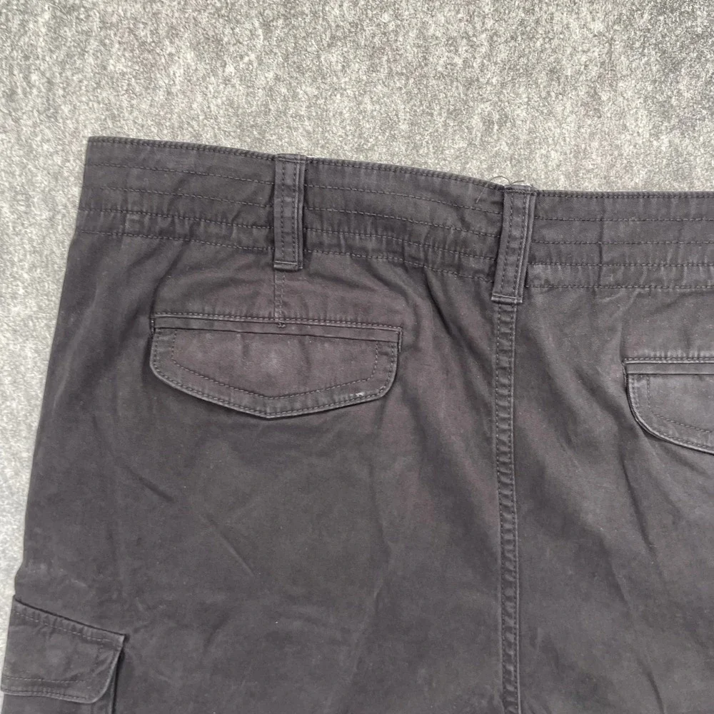 Tommy Hilfiger Cargo Shorts Mens 40 Black Cotton Twill Utility Pockets